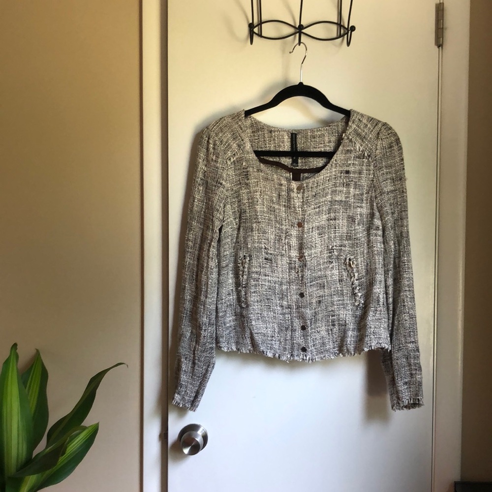 Black and White Tweed Jacket